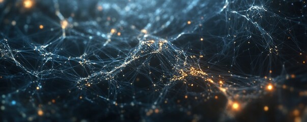 Glowing Network Abstract Digital Art