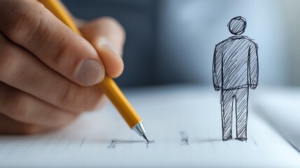 Person crossing off daily habits in a bullet journal, emphasizing habit-building and planning