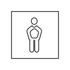 man stand person icon pictogram vector illustration eps 10
