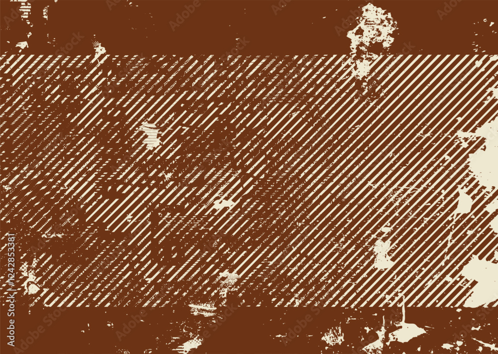 Poster Background with glitch distorted grunge textures . grunge background texture with halftone dots, glitched shapes, textures and lines .Screen print vector background with grunge textured surface.