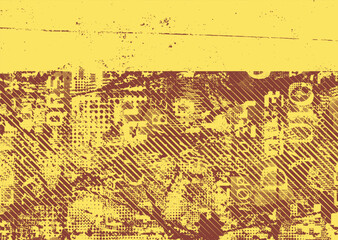 Fototapeta premium Background with glitch distorted grunge textures . grunge background texture with halftone dots, glitched shapes, textures and lines .Screen print vector background with grunge textured surface.