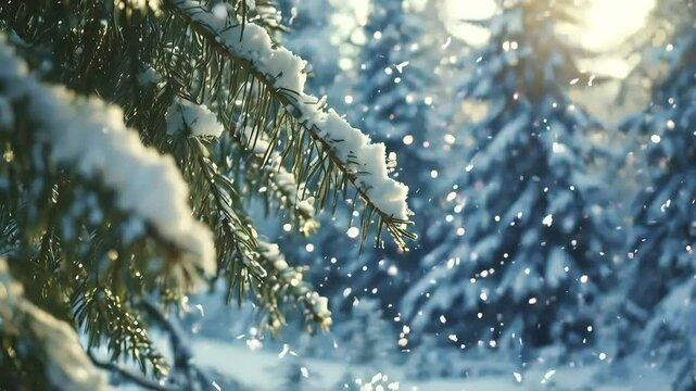 snow covered fir tree