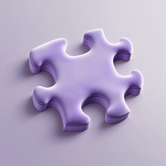 Obraz premium Design_a_lavenderhued_puzzle_piece_with_a_ puzzle with missing piece