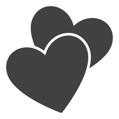 Hearts vector icon or symbol representing love and affection