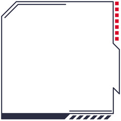 Futuristic Tech Square Frame