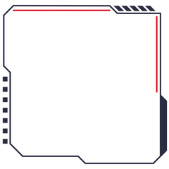 Futuristic Tech Square Frame