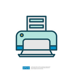 Printer Icon Representing Modern Office Equipment For Document Printing In An Educational Context