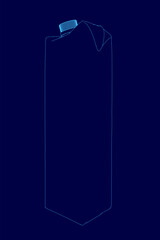 A blue background with a bottle on it. The bottle is in the middle of the image and is the main focus