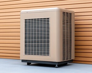 Air compressor installed outside the building Outdoor Air Compressor Installation beside Building