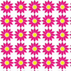 seamless pattern with pink flowers