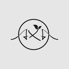 abstract initial letter A A logo nature circle design template . Creative Modern Letters Vector Icon Logo 
Illustration.