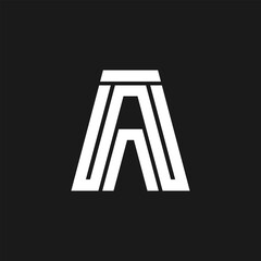 abstract initial letter A logo design template . Creative Modern Letters Vector Icon Logo 
Illustration.