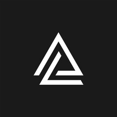 A Letter Logo Design.initial A triangle icon template