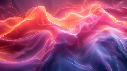 Fototapeta premium Vibrant abstract gradient background, smooth color transitions, 3D fluid shapes, modern aesthetic, perfect for web and mobile design