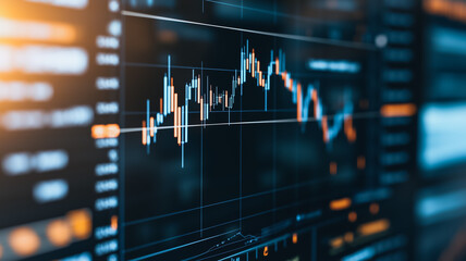 stock market data on a computer screen. 