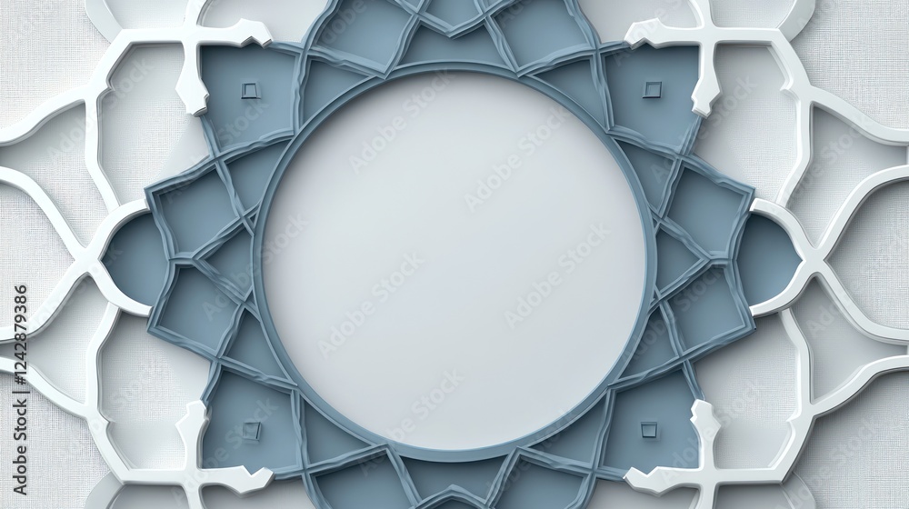 Poster Abstract Circular Design with Intricate Geometric Patterns