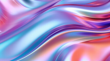 Holographic rainbow foil iridescent texture abstract hologram background with vibrant reflective colors and smooth flowing patterns
