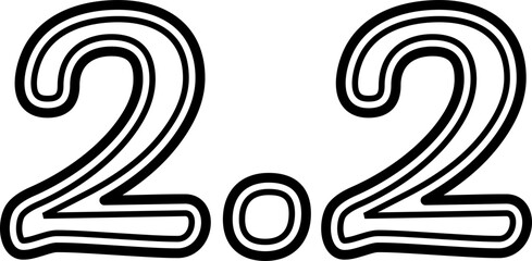 Fototapeta premium Number Date Sale Outline
