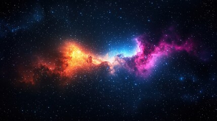 Fototapeta premium Cosmic Nebula in Deep Space with Vibrant Colors