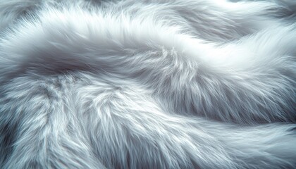 Soft White Fur Texture Background Image