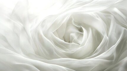 White silk fabric rose swirl background