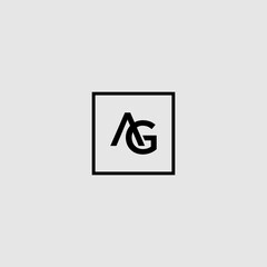 Modern Geometric Letter A G logo