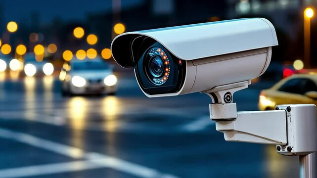 nighttime urban surveillance: ai traffic monitoring with cutting-edge security cameras for smart city solutions