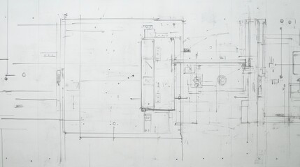Architectural sketch building blueprint, design process