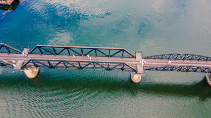 The Bridge on the River Kwai, Kanchanaburi, Thailand.The Death Railway, World War II, by the...