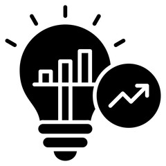 Business solution icon glyph vector