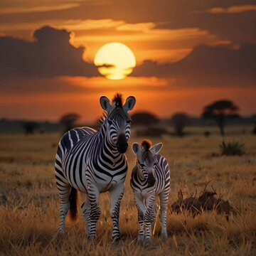 zebra in the forest , wildlife in the forest