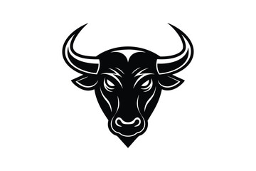 bull head isolated on white