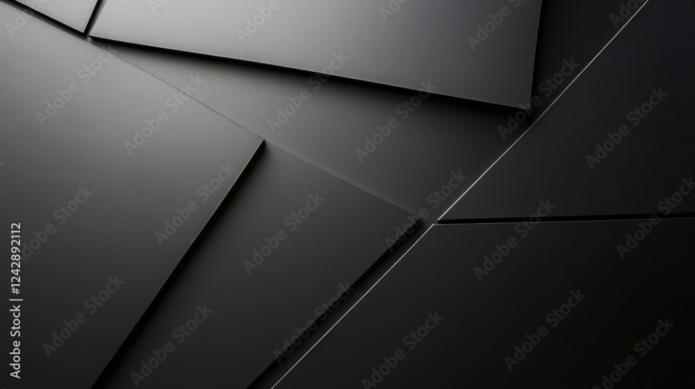 Poster abstract black geometric shapes pattern design