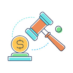 auction icon, auction vector illustration-simple illustration of auction, perfect for auction logos and icons