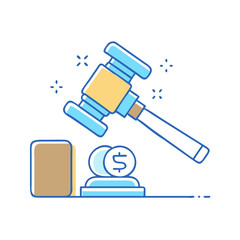 auction icon, auction vector illustration-simple illustration of auction, perfect for auction logos and icons