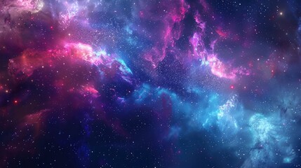 Cosmic space and stars, nebulae and galaxies, computer generated abstract background