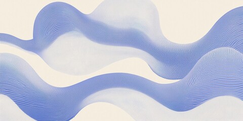 Abstract Blue Waves Pattern, Flowing Design Elements, Textured Background, Fluid Shapes Rendering