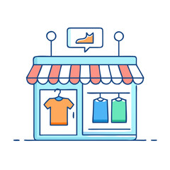 Obraz premium clothing store icon, clothing store vector illustration-simple illustration of clothing store, perfect for clothing store logos and icons