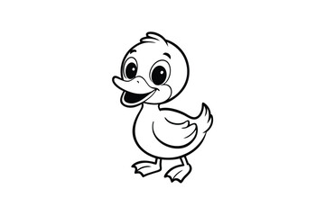 Cute Baby Duckling Illustration