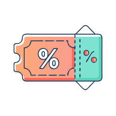 coupon icon, coupon vector illustration-simple illustration of coupon, perfect for coupon logos and icons