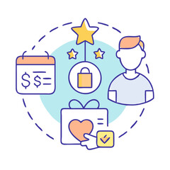 customer loyalty icon, customer loyalty vector illustration-simple illustration of customer loyalty, perfect for customer loyalty logos and icons