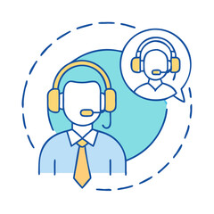 customer support icon, customer support vector illustration-simple illustration of customer support, perfect for customer support logos and icons