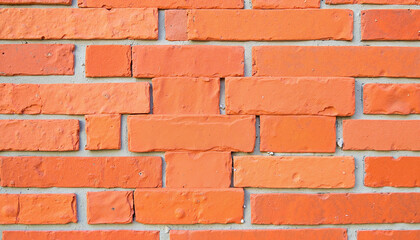 Obraz premium Brick red terracotta tiles on wall, rustic architecture