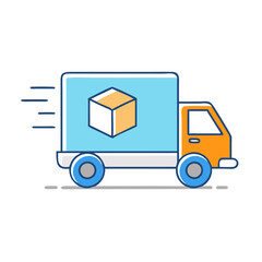 delivery truck icon, delivery truck vector illustration-simple illustration of delivery truck, perfect for delivery truck logos and icons