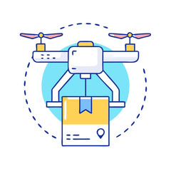 drone delivery icon, drone delivery vector illustration-simple illustration of drone delivery, perfect for drone delivery logos and icons