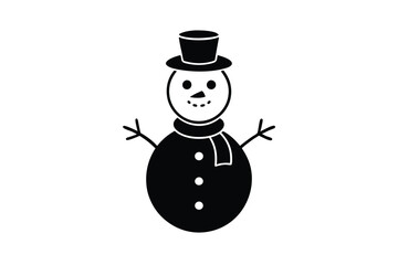 snowman with a red scarf