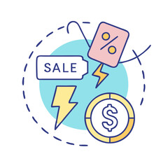 flash sale icon, flash sale vector illustration-simple illustration of flash sale, perfect for flash sale logos and icons