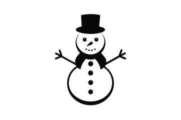 snowman on a white background