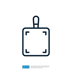 Simple Cutting Board Icon for Cooking and Food Preparation in Modern Kitchen Activities