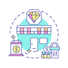 luxury store icon, luxury store vector illustration-simple illustration of luxury store, perfect for luxury store logos and icons